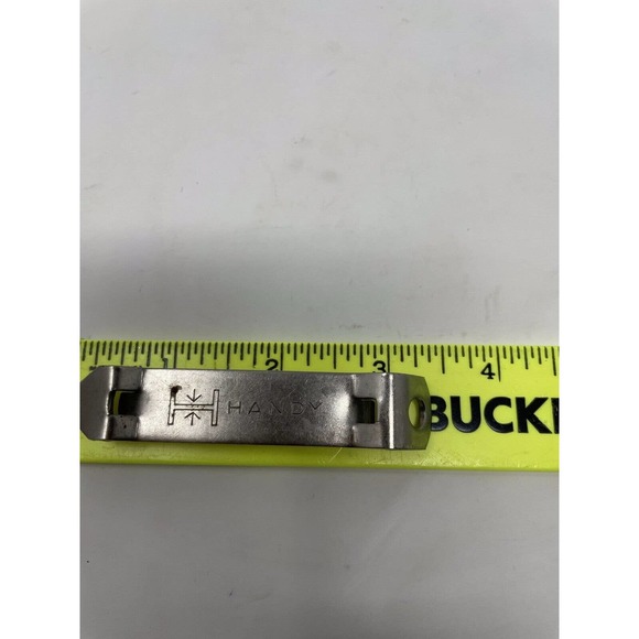 Vintage Handy Button NYC Bottle Opener Can Tapper Metal - Picture 3 of 7